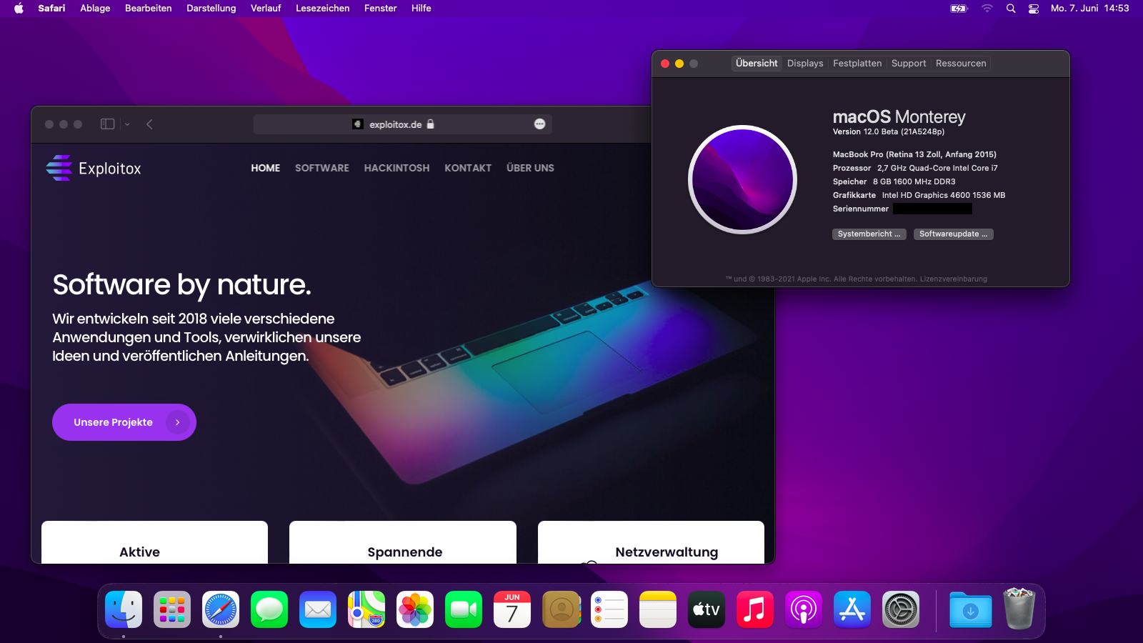 macOS Big Sur running on the T440p